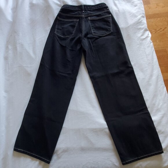 New Oak + Fort Black Contrast Stitching Jeans S - Picture 4 of 5